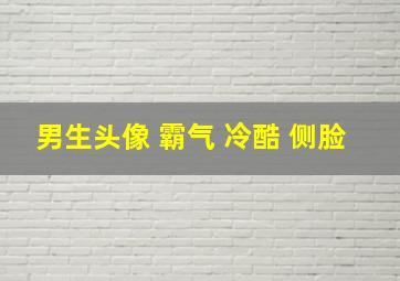 男生头像 霸气 冷酷 侧脸